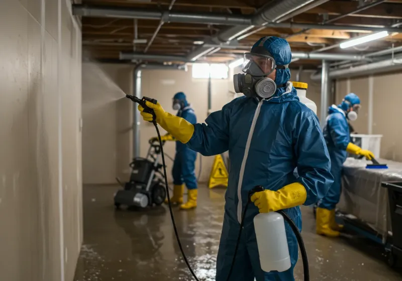 Basement Sanitization and Antimicrobial Treatment process in Okaloosa County, FL